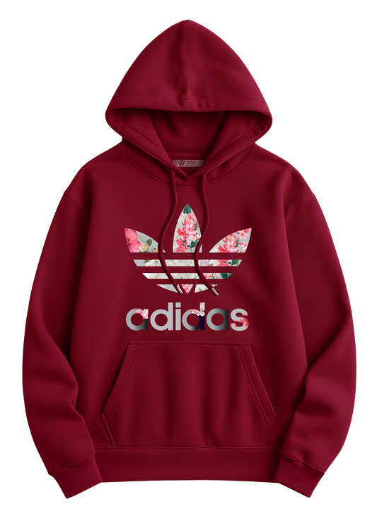 Adidas(Pink) Hoodie - Basic Printed