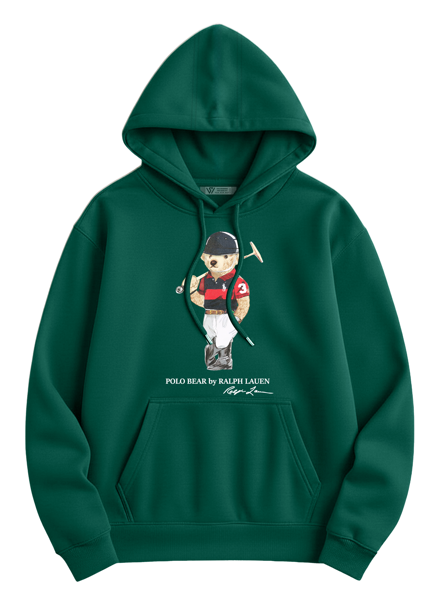 Polo Bear Hoodie - Basic Printed