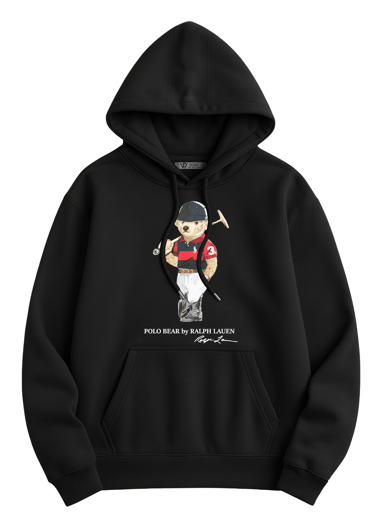 Polo Bear Hoodie - Basic Printed