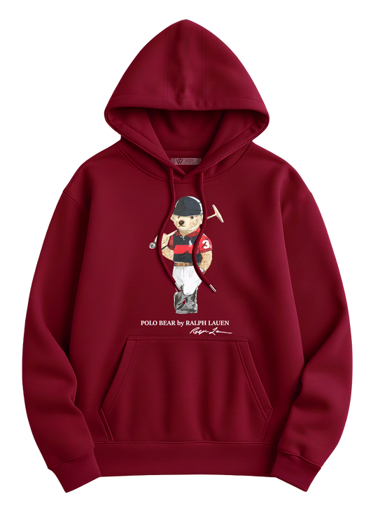Polo Bear Hoodie - Basic Printed