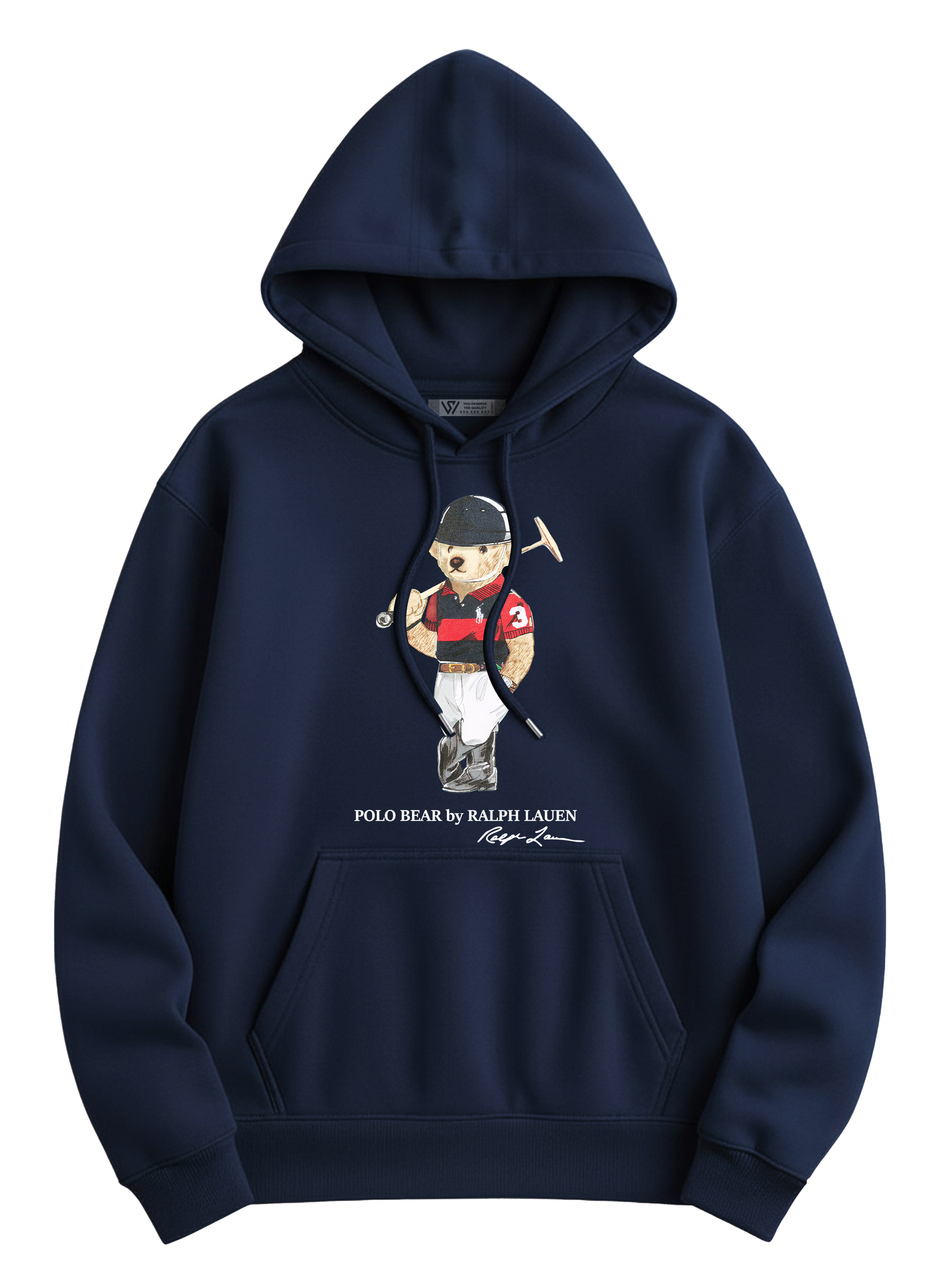 Polo Bear Hoodie - Basic Printed