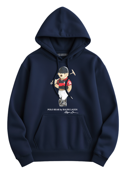 Polo Bear Hoodie - Basic Printed